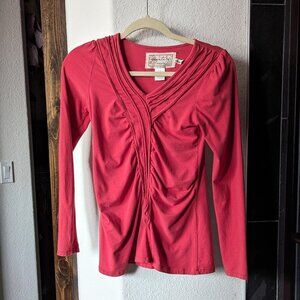 Anthropologie Aventura Organic Cotton Long Sleeve Coral